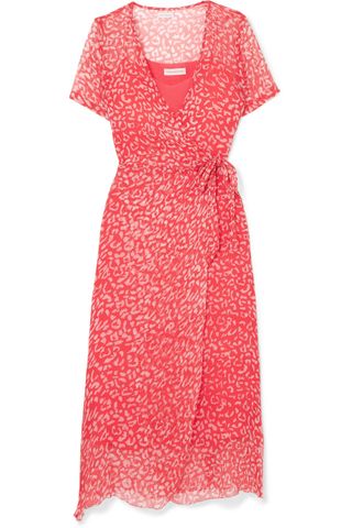 Cloe Cassandro + Kimi Printed Silk-Crepon Wrap Midi Dress