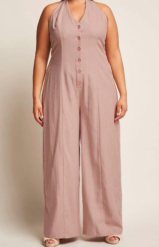 Forever 21 + ETA Pinstripe Jumpsuit