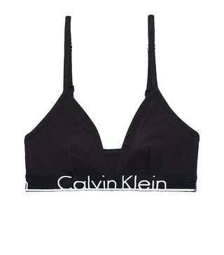 Calvin Klein + Triangle Unlined Bralette in Black