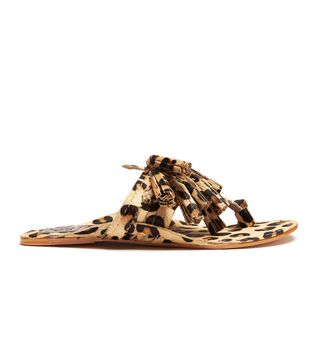 Figue + Scaramouche Calf-Hair Tassel Sandals