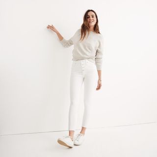 Madewell + 10 Inch High-Rise Skinny Crop Jeans: Button-Front Edition
