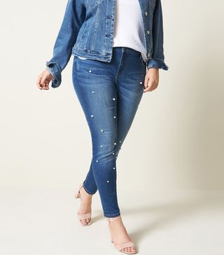 Kut From the Kloth + Brigitte Embellished Skinny Ankle Jeans