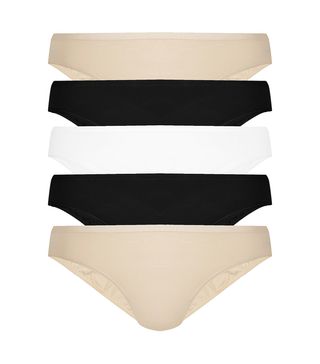 Marks and Spencer + 5 Pack No VPL Microfibre Low Rise Bikini