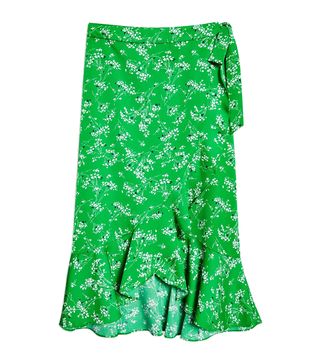 Topshop + Whispy Floral-Print Midi Skirt