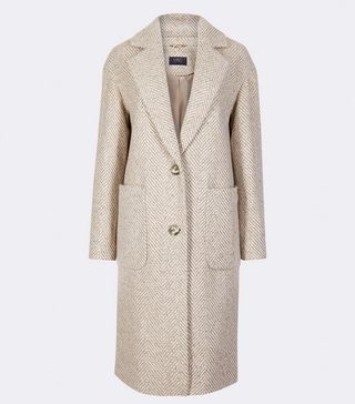 Marks and Spencer + Wool Blend Herringbone Coat