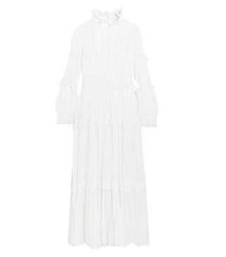 Étoile Isabel Marant + Yukio Tiered Swiss-Dot Cotton Maxi Dress