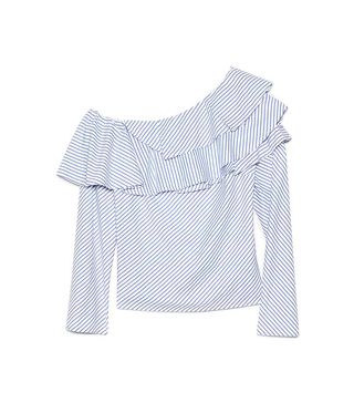 Gap + One Shoulder Ruffle Top