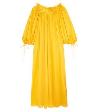 Three Graces London + Almost a Honey Moon Cotton-Voile Maxi Dress