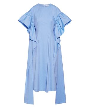 Rejina Pyo + Grace Ruffled Cotton-Chambray Midi Dress