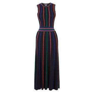 Warehouse + Multi Stripe Knittedi Dress