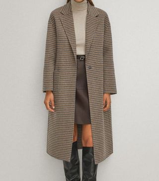 Massimo Dutti + Handcrafted Checked Wool Coat