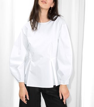 & Other Stories + Puff Sleeve Peplum Blouse