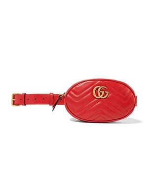 Gucci + GG Marmont Quilted Leather Belt Bag