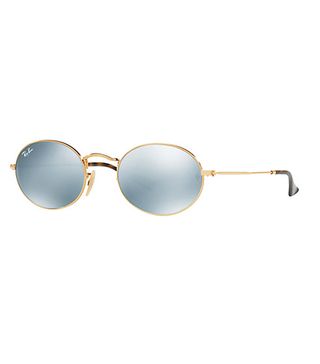 Ray Ban + Oval Flat Lens Sunglasses