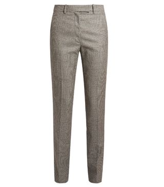 Calvin Klein + Fancy Checked Straight-Leg Trousers