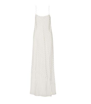 The Row + Streb Striped Silk Crepe de Chine Maxi Dress