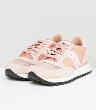 Saucony + Jazz O Vintage Trainers in Pink