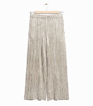 & Other Stories + Pleated Metallic Trousers