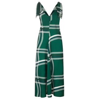 OWNTHELOOK.com + Check Midi Dress With Tie Detail