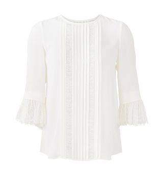 Kate Spade New York + White Lace Inset Top