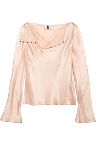 Topshop Unique + Silk-Satin Top