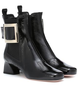 Roger Vivier + Très Vivier Patent Leather Ankle Boots