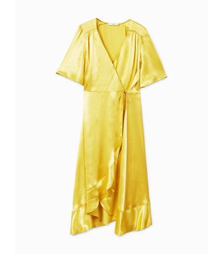 Mango + Ruffle Wrap Dress