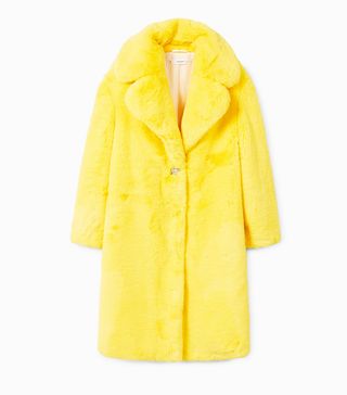 Mango + Lapels Faux Fur Coat