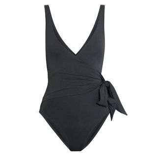 Iris and Ink + Wrap-Effect Knotted Swimsuit