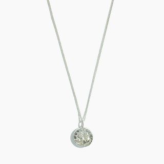 Madewell + Year 901 Sterling Silver Floral Coin Necklace