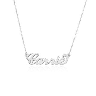 Myka + Sterling Silver Carrie Style Name Necklace