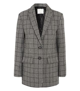 Tibi + Aldridge Checked Wool-Blend Tweed Blazer