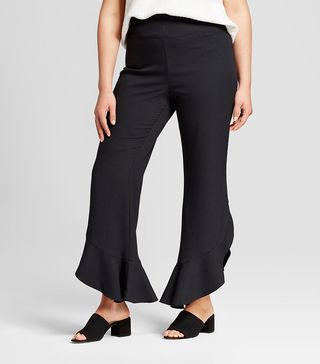Who What Wear + Frilled Hem Trousers