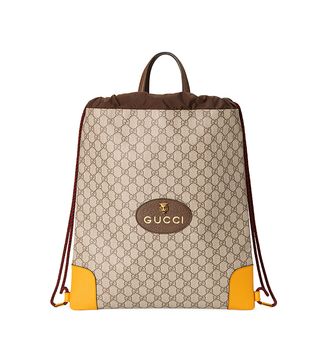 Gucci + GG Supreme Drawstring Backpack