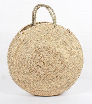 Wood/Grey + Round Shopper Basket