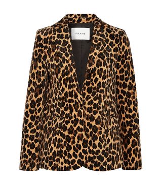 Frame + Leopard Velvet Blazer