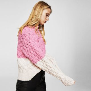 Mango + Cable Knit Sweater
