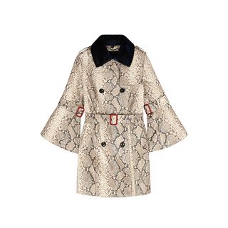 Banana Republic x Olivia Palermo + Italian Snake-Effect Leather Trench Coat