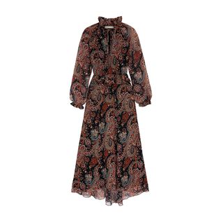 Banana Republic x Olivia Palermo + Paisley Tie-Neck Dress