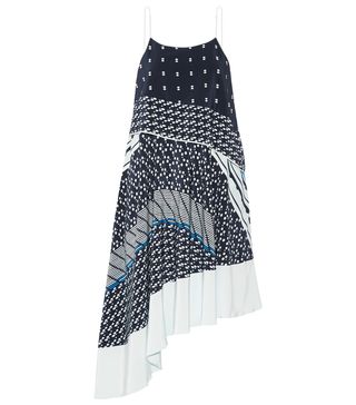 Jonathan Simkhai + Asymmetric Printed Silk Crepe de Chine Dress