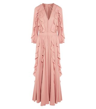 Valentino + Ruffled Silk-Georgette Maxi Dress