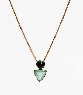 Abbey Moseri + Power Pendant in Tourmaline and Aquamarine and 18K Gold Unique Piece