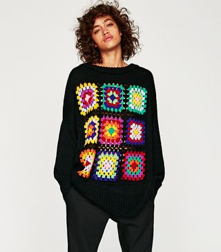 Zara + Oversized Crochet Jumper
