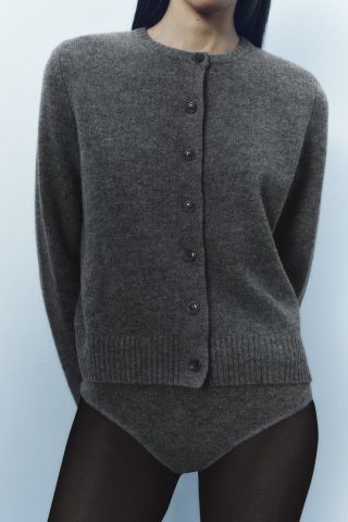 Zara + Wool Knit Cardigan