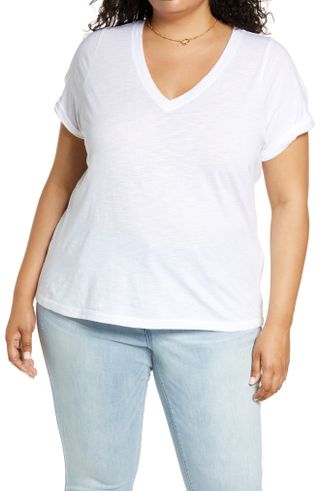 Madewell + Whisper Cotton V-Neck T-Shirt