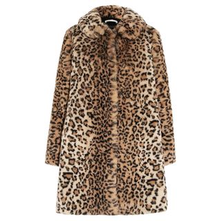 Alice and Olivia + Kinsley Oversized Leopard-Print Faux Fur Coat