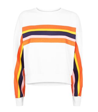 New Look + White Rainbow Stripe Sweatshirt