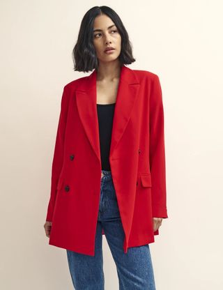 Nobody's Child + Fearne Cotton Red Double Breasted Blazer