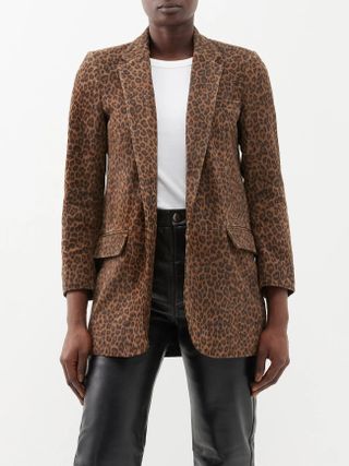 Dodo Bar Or + Shay Leopard-Print Suede Jacket
