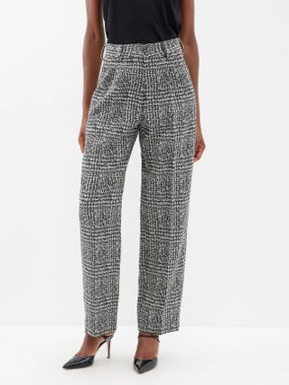 Blazé Milano + Fox Prince of Wales-Check Wool Trousers